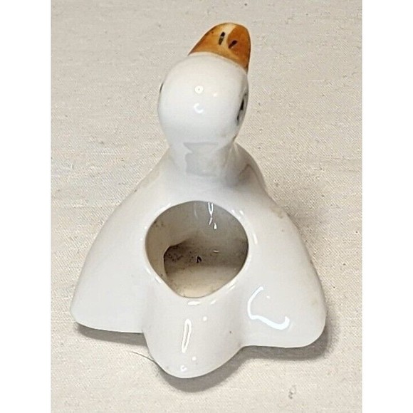 Vintage Duck Toothpick Holder Figurine Ceramic Farmhouse Cottagecore Country - Picture 3 of 5